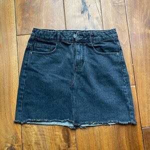 black jean skirt